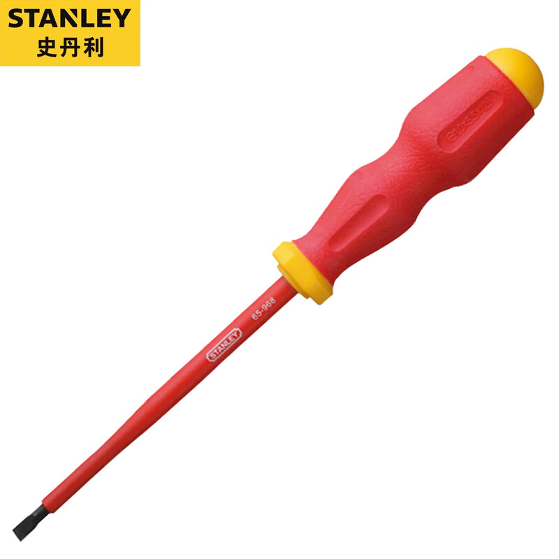 Stanley VDE1000V Высоковольтная изолированная шлицевая отвертка Легированная сталь S2 65-967-22