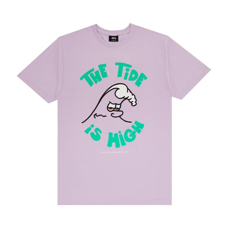 

Футболка Stussy High Tide 'Purple', фиолетовый