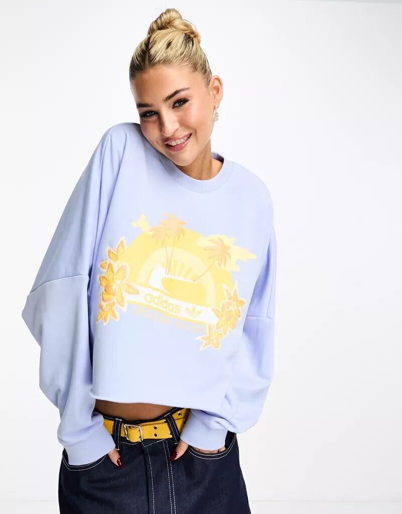 

Темно-синяя толстовка с длинными рукавами adidas Originals