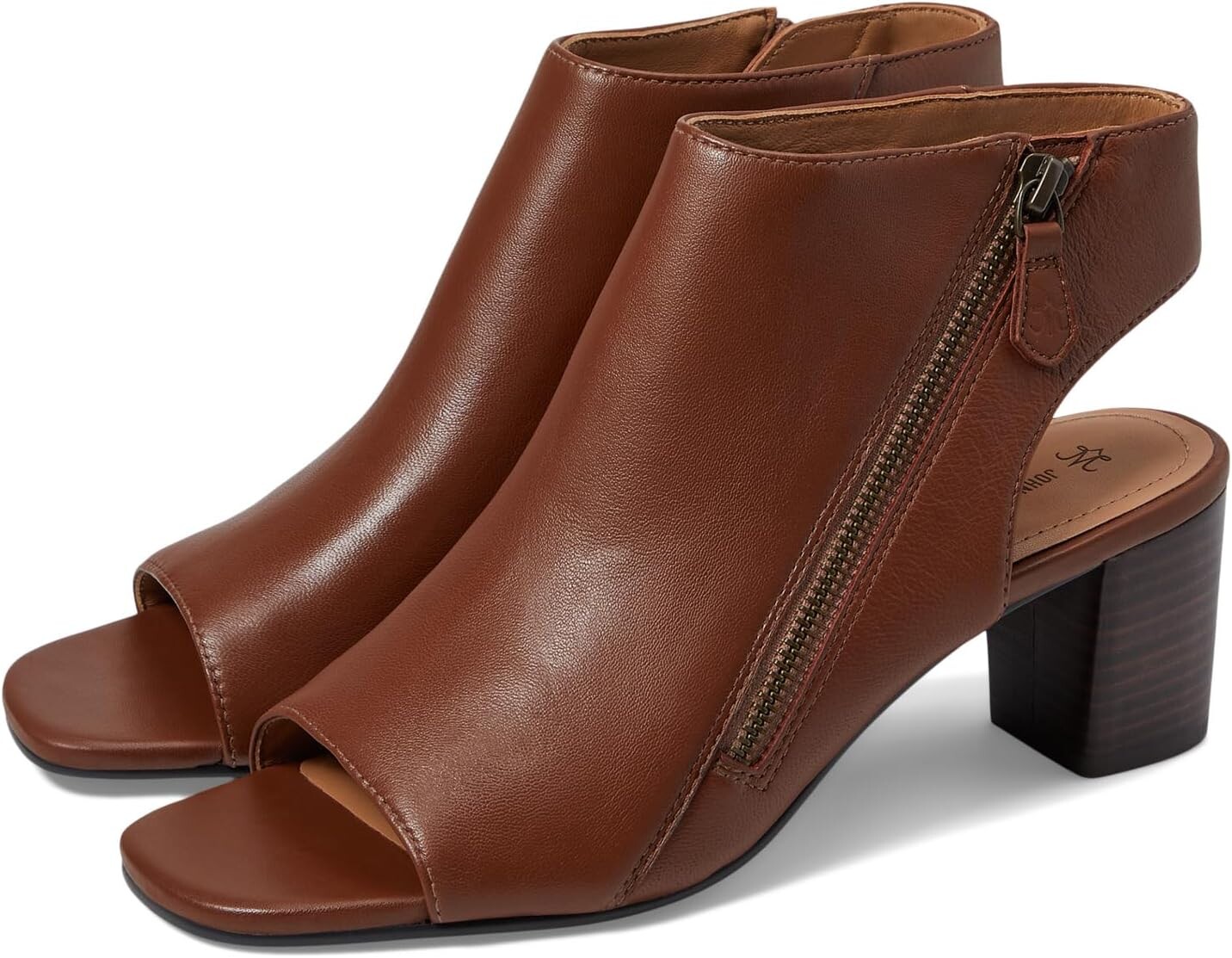 

Ботильоны на каблуке Evelyn Side Zip Bootie Johnston & Murphy, цвет Cognac Glove