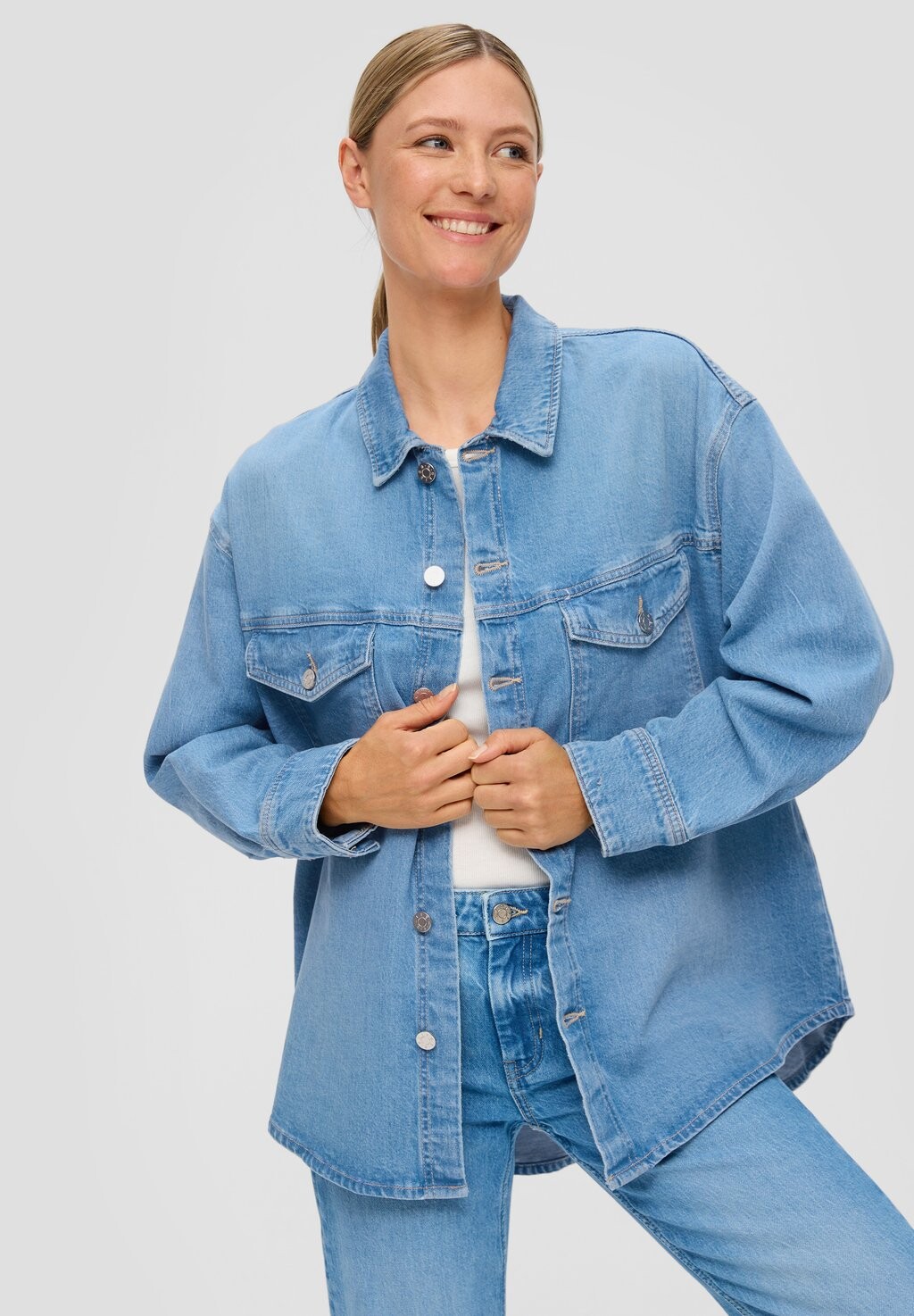 

Короткое пальто s.Oliver, цвет Stone Blue Denim