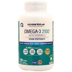 Oceanblue Омега-3 2100 с витамином D Натуральная Ваниль 120 софтгелей