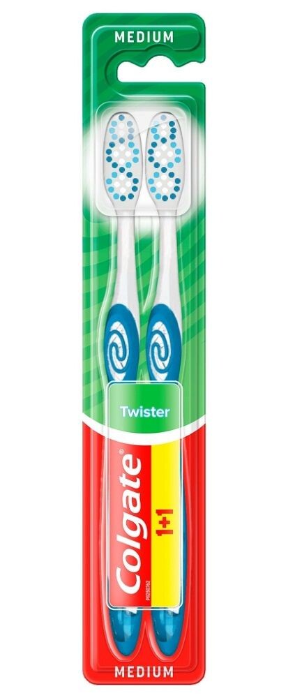 Зубная щетка Colgate Twister Medium, 2 op.