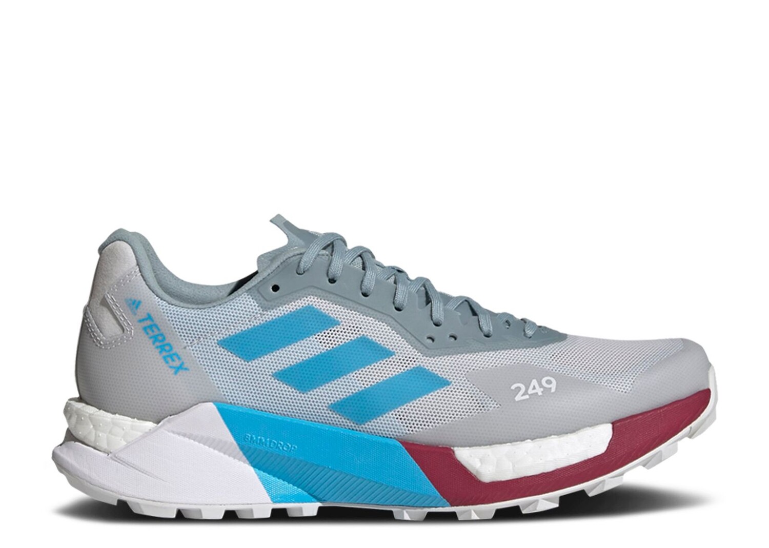 

Кроссовки adidas Wmns Terrex Agravic Ultra Trail 'Grey Sky Rush Burgundy', серый