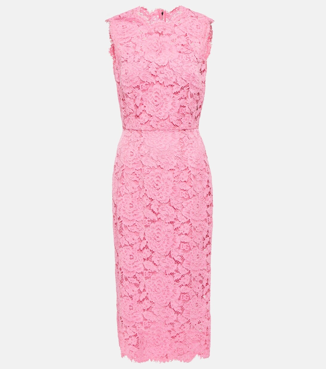 

Кружевное платье миди DOLCE&GABBANA, розовый