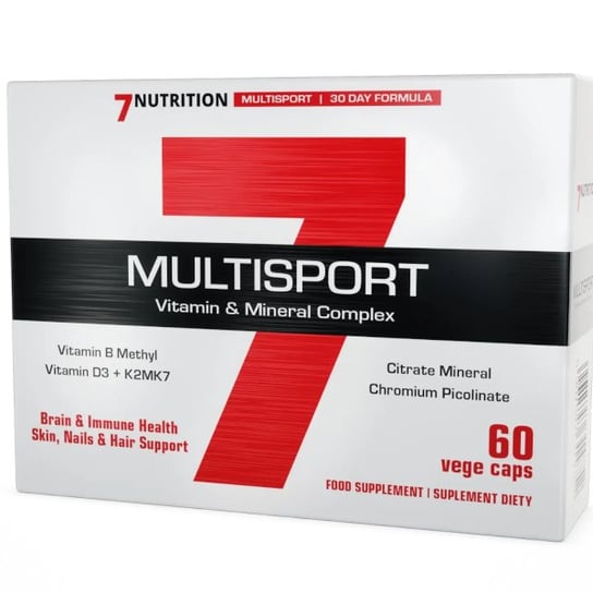 7Nutrition, Multisport Витамины и минералы, 60 капсул. витамины минералы и бады nutricar liposomal curcumin липосомальный куркумин витамин кидс веган 60 капсул