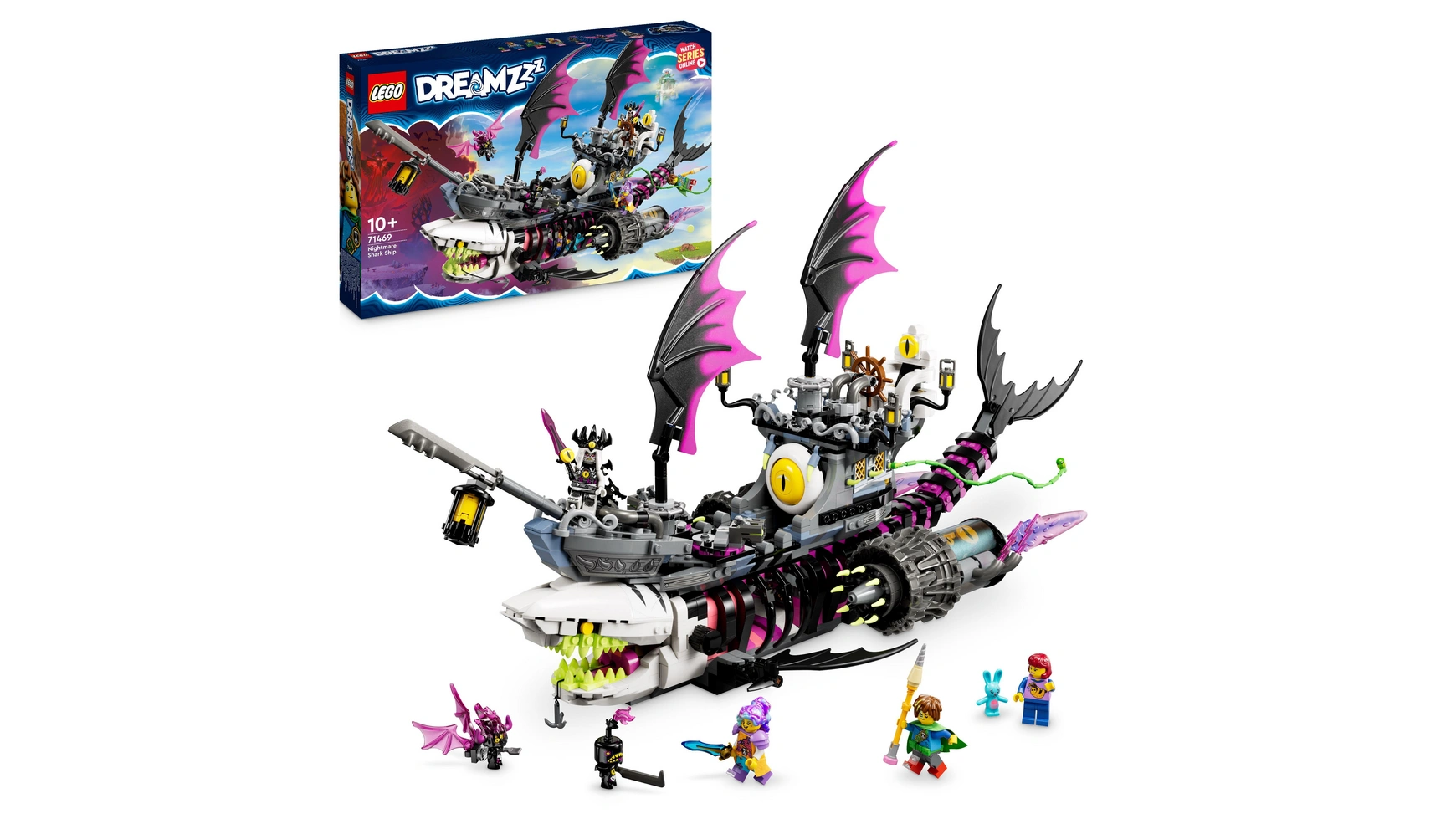 Lego DREAMZzz Корабль Кошмарной акулы Собери пиратскую игрушку 2 в 1 lego dreamzzz игрушка на воздушном шаре нарвал иззи sea creatures