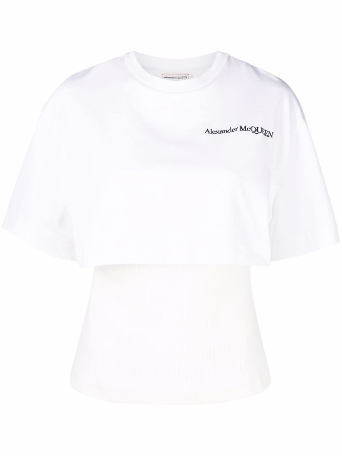 

Alexander McQueen футболка с вышитым логотипом, белый