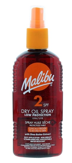 Сухое масло-спрей, SPF2, бронзирующее масло для загара, 200 мл Malibu