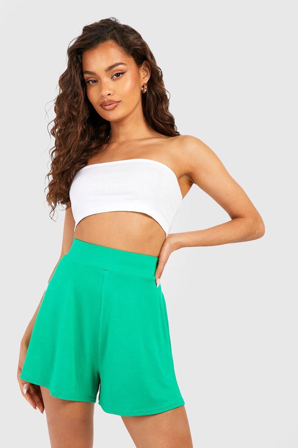 

Струющиеся шорты из джерси Boohoo, зеленый
