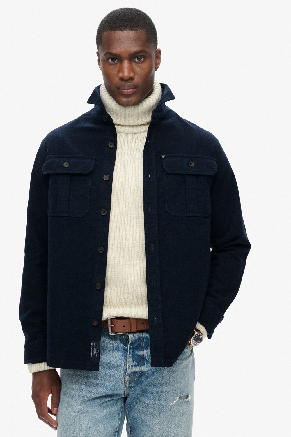 

Торговец cpo верхняя рубашка Superdry, синий