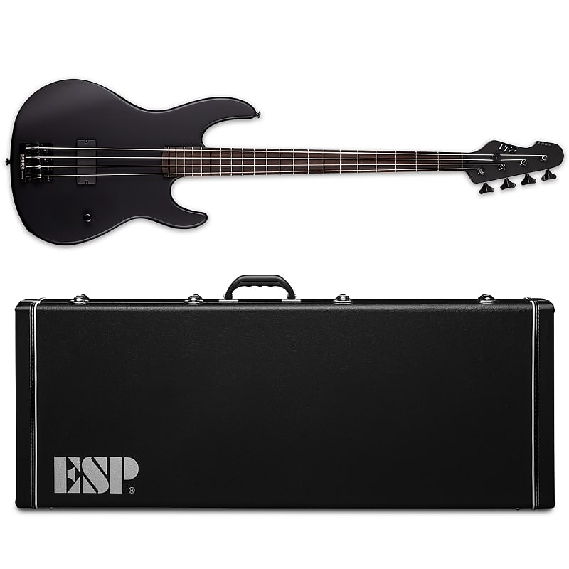 Басс гитара ESP LTD AP-4 Black Metal Black Satin Electric Bass Guitar + Hard Case AP4 цена и фото