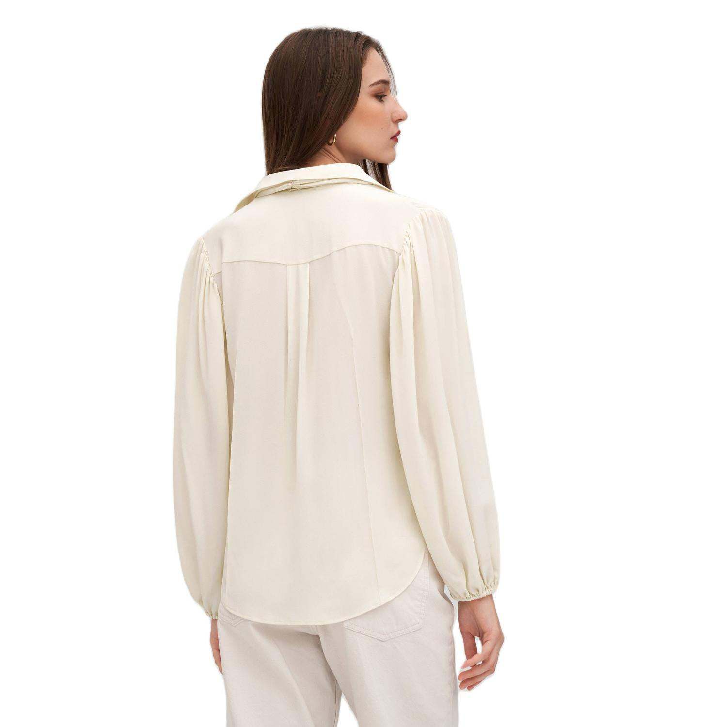 LILYSILK Женская базовая блузка из 100% шелка Lilysilk, черный