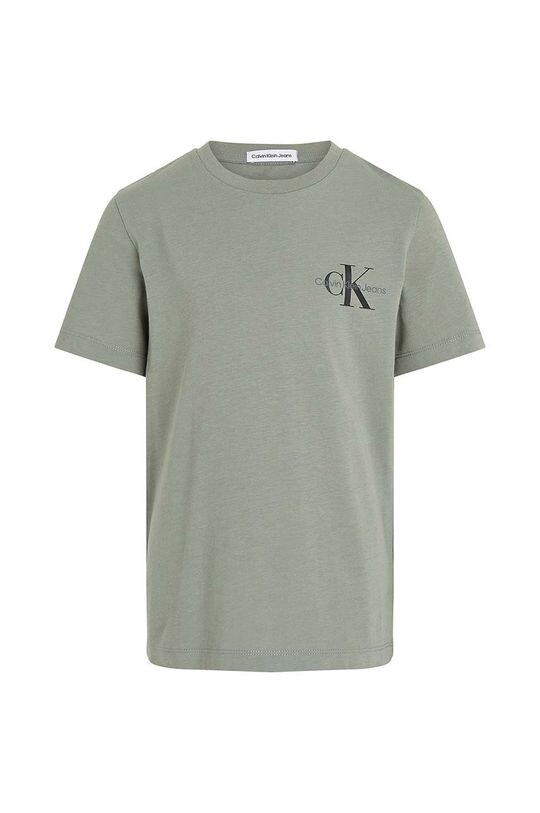 

Детская хлопковая футболка Calvin Klein Jeans, зеленый