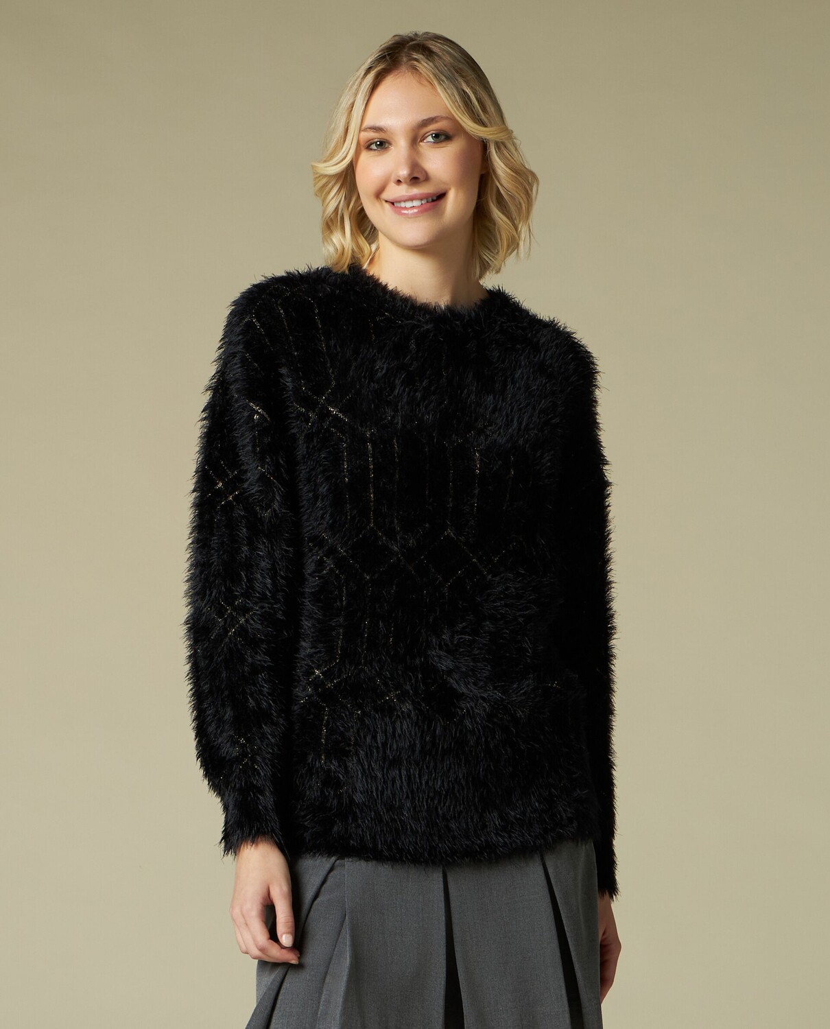 

Женский трико из искусственного меха NICE&CHIC, черный