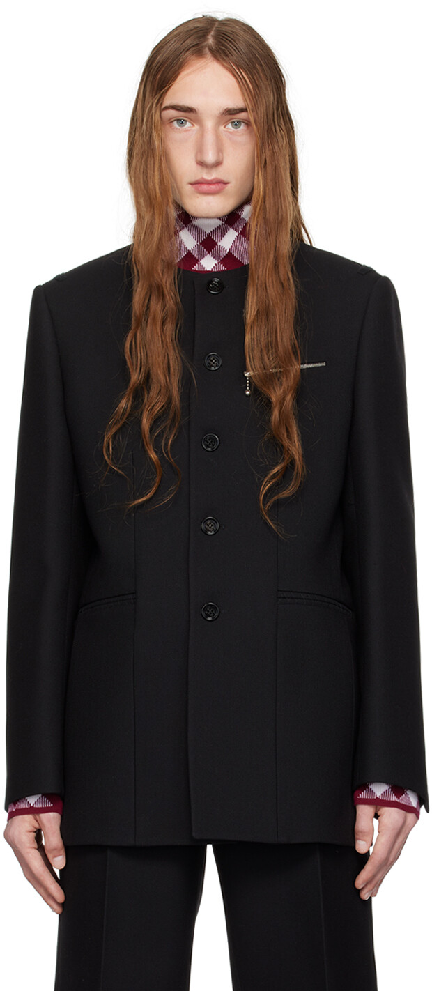 

Черный пиджак на пуговицах Burberry