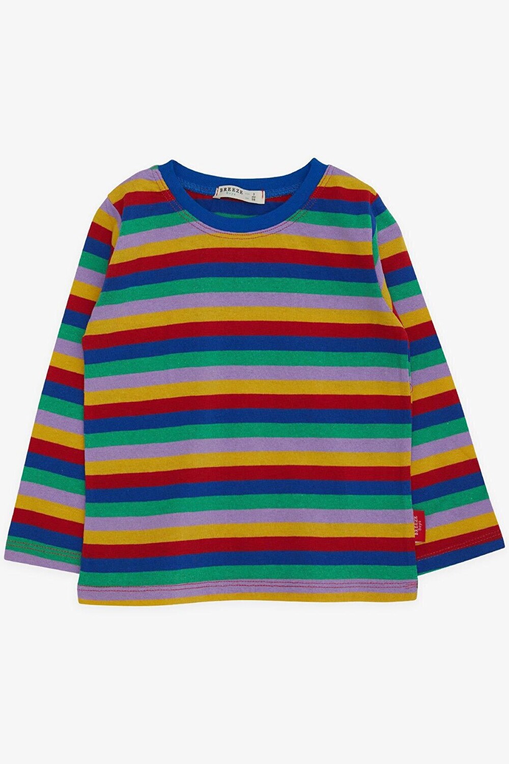 

Футболка с длинными рукавами для мальчика, разноцветная в полоску (3–7 лет) Breeze, смешанный