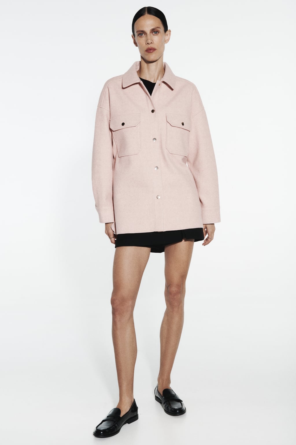 

Мягкая рубашка ZARA, розовый