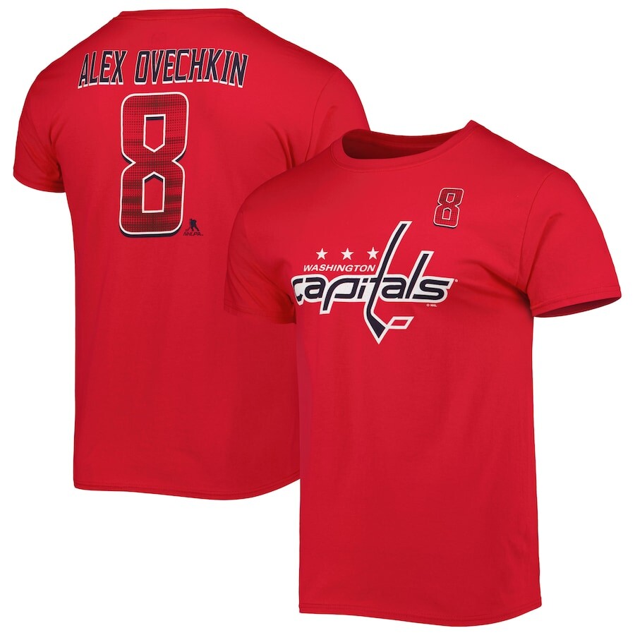 

Футболка с именем и номером Knights Apparel Washington Capitals