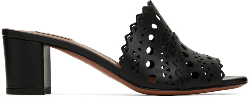 

Черные босоножки на каблуке Vienne Alaïa