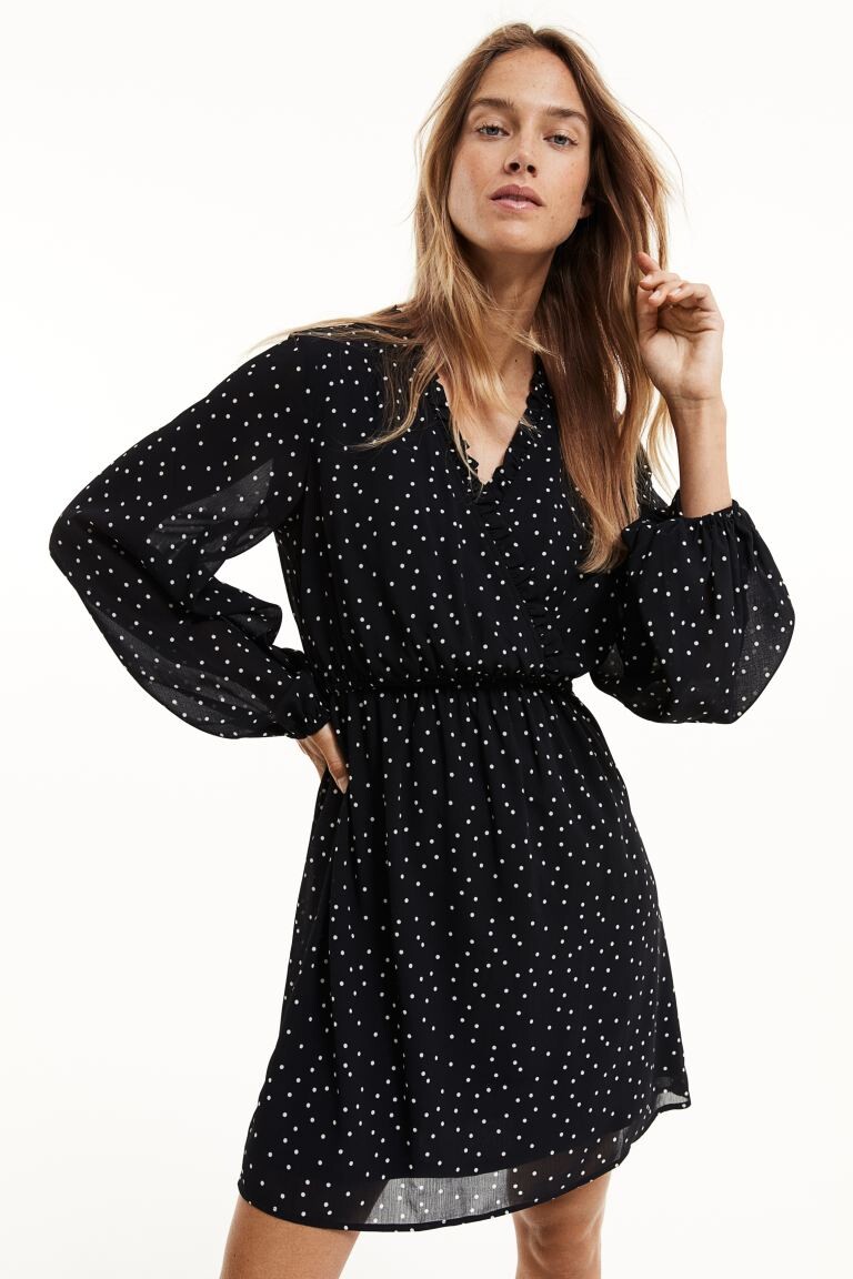 

МАМА Платье для грудного вскармливания с рюшами H&M
