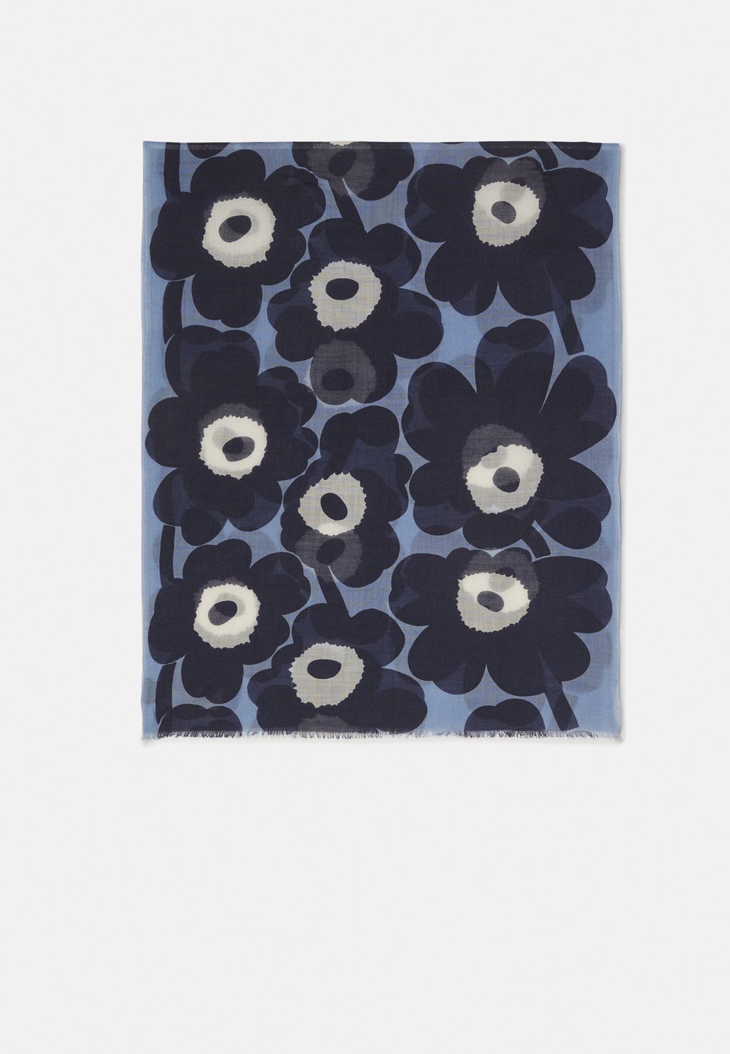 

Шарф Unikko Flower Marimekko, цвет dark navy/light blue/black