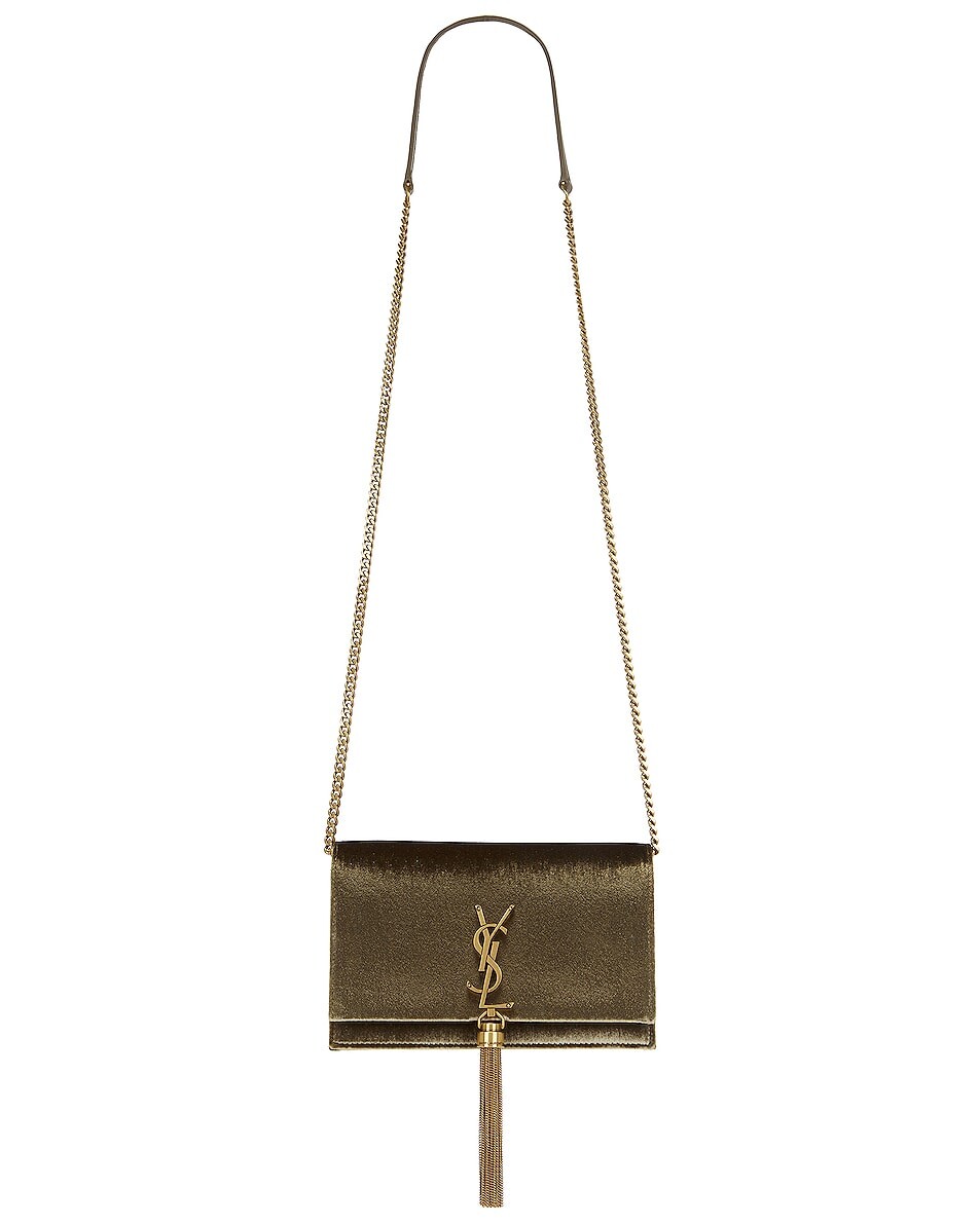 

Сумка кросс-боди Saint Laurent Kate Tassel Chain, цвет Dark Vintage Olive