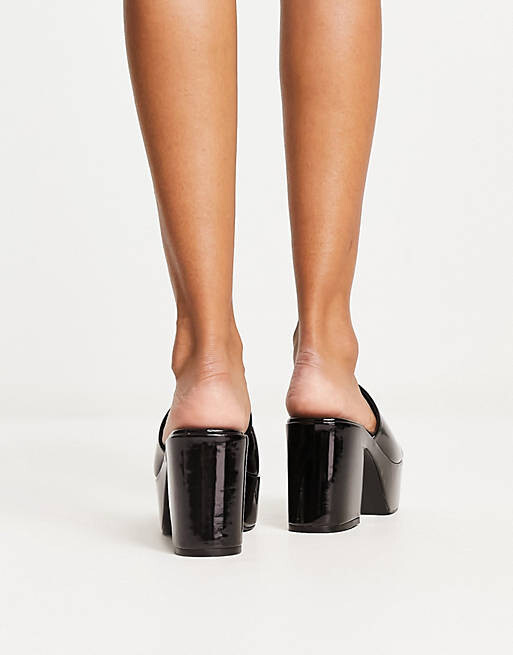 

Эксклюзивные черные туфли на платформе Public Desire Ariel