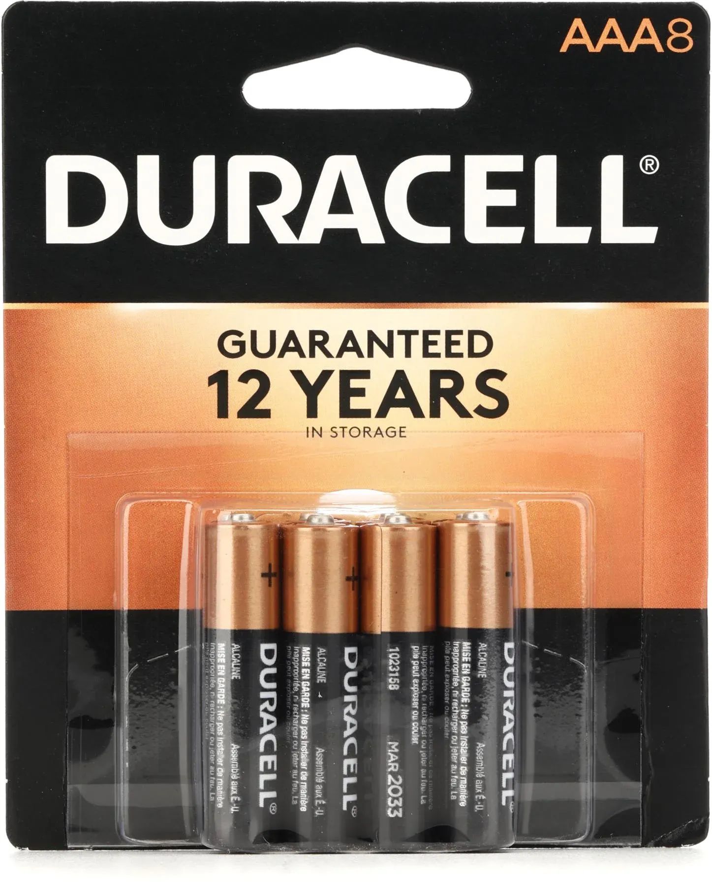 

Щелочная батарейка Duracell Coppertop AAA (8 шт.)