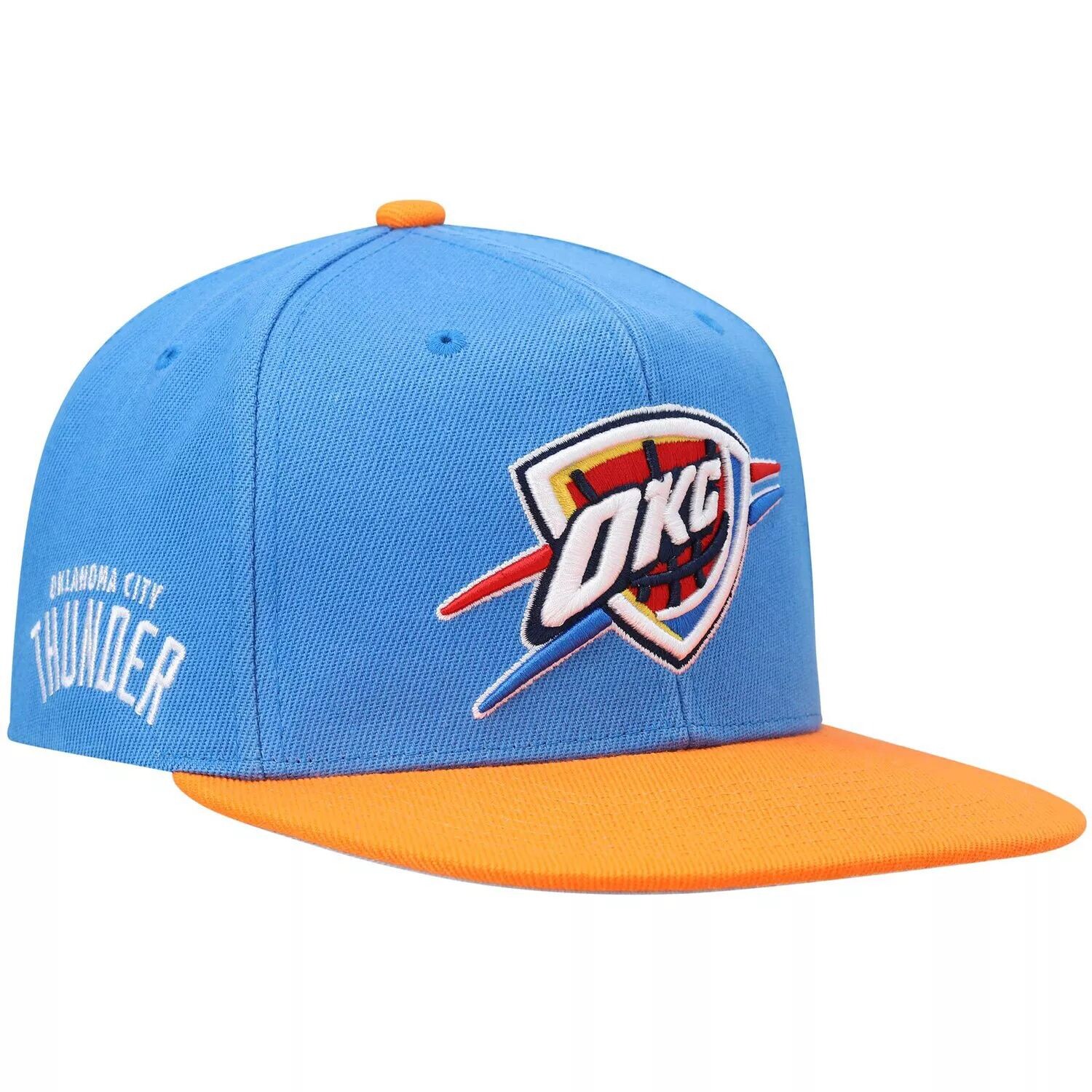 

Мужская кепка Mitchell & Ness Blue Oklahoma City Thunder Core с боковой застежкой