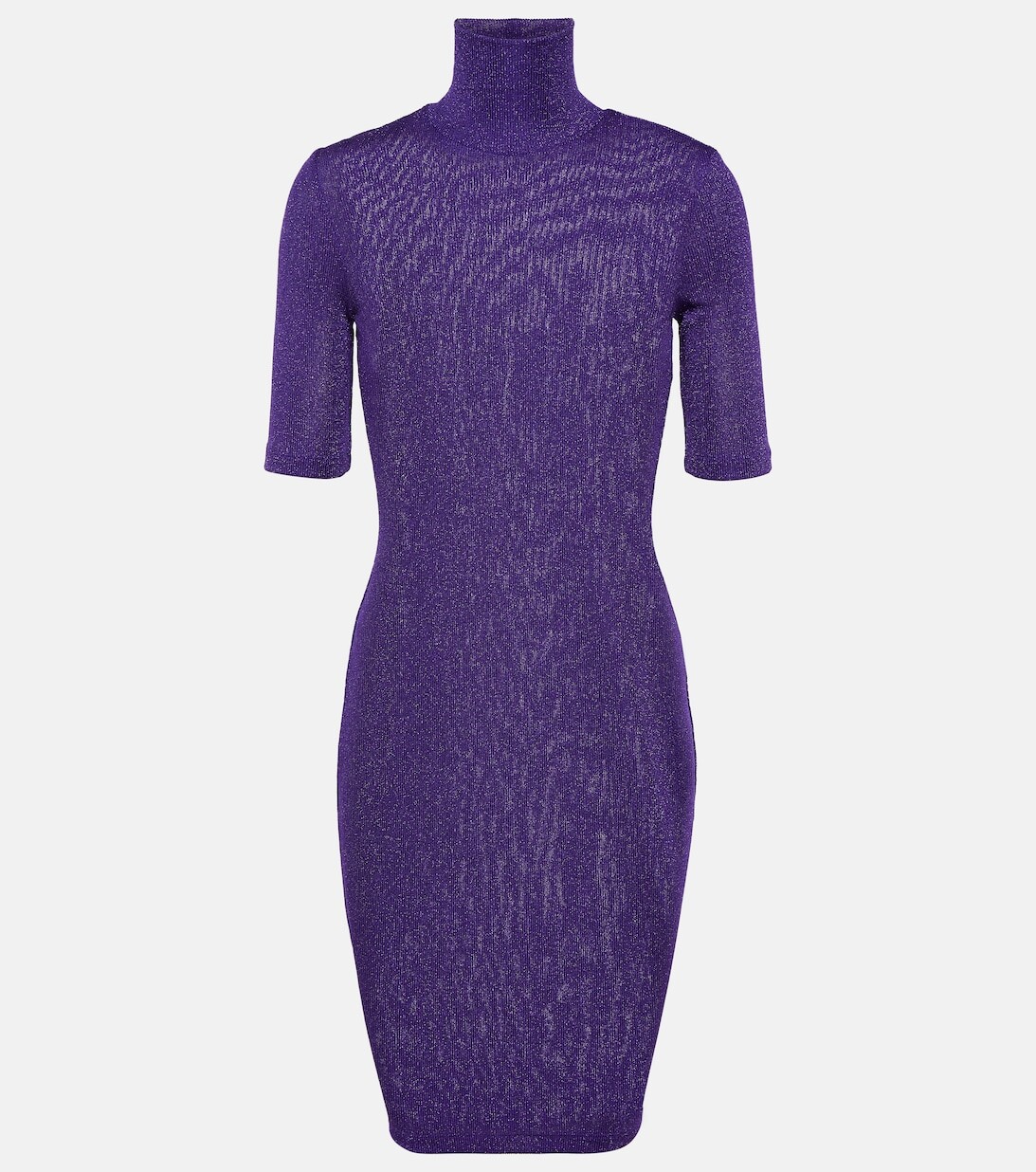 

Мини-платье Anta с высоким воротником из люрекса SPORTMAX, фиолетовый