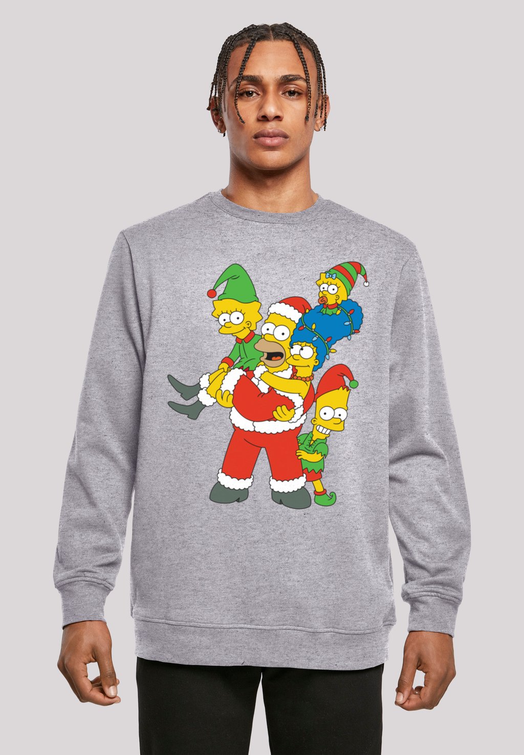 

Толстовка THE SIMPSONS WEIHNACHTEN FAMILY F4NT4STIC, цвет heather grey