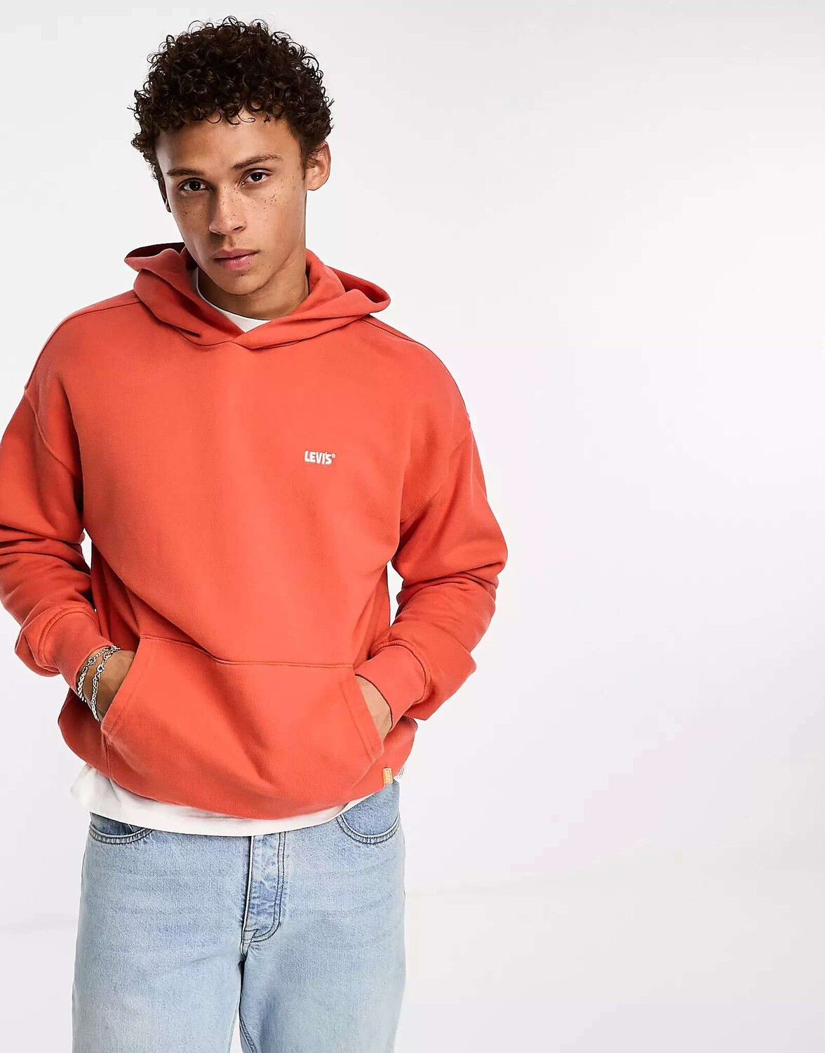 

Толстовка Levi's ярко-оранжевого цвета с маленьким логотипом, Оранжевый