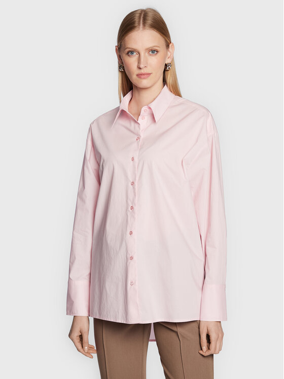 Рубашка свободного кроя Herskind, розовый блуза свободного кроя herskind черный