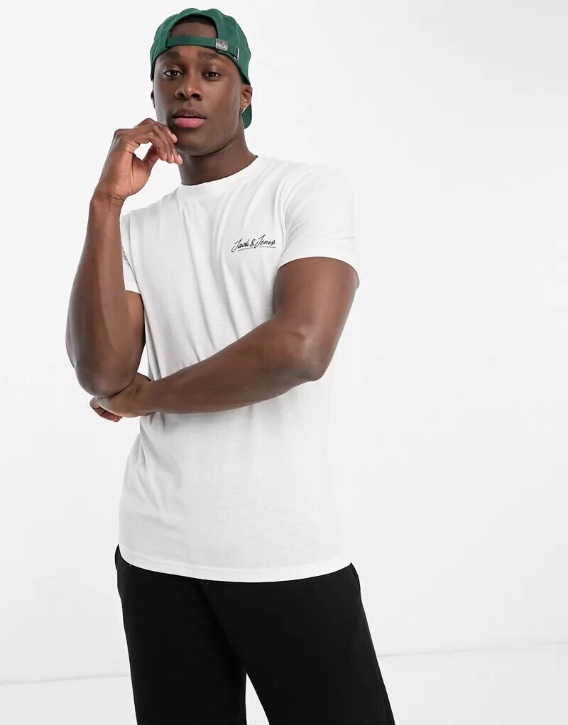 

Белая футболка Jack & Jones с логотипом на груди