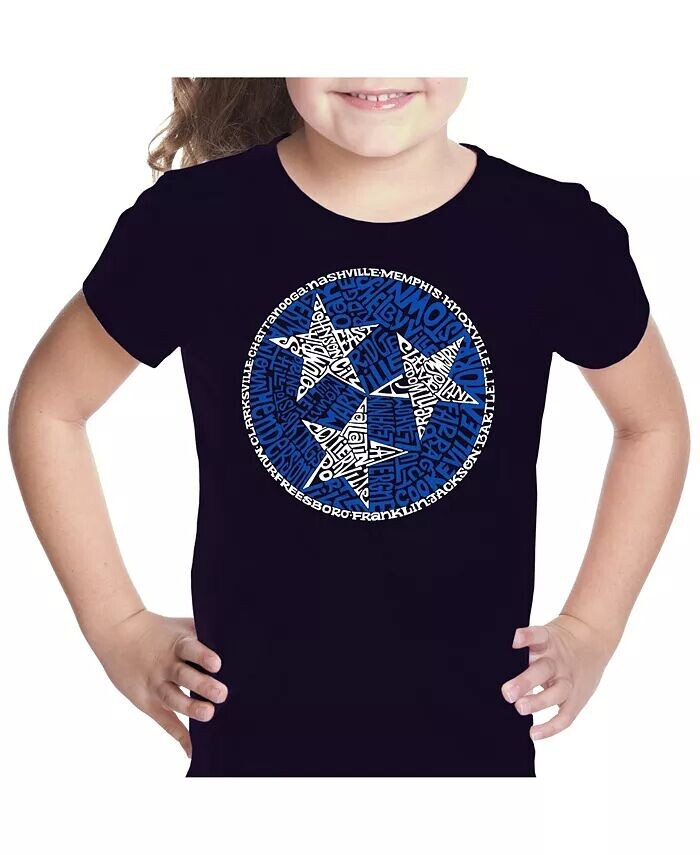 

Футболка для девочек с рисунком Word Art - Tennessee Tristar La Pop Art, синий