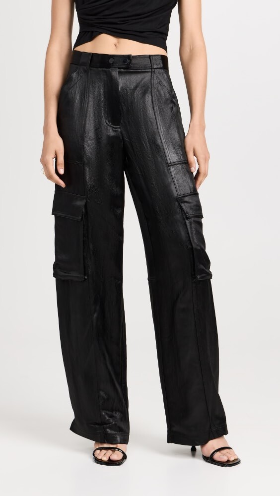

Брюки SIMKHAI Beatriz Wide Leg Cargo, черный