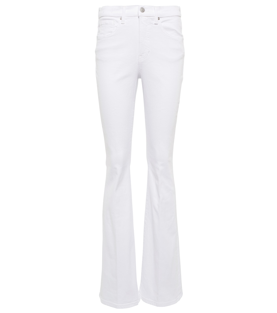 Расклешенные джинсы Beverly с высокой посадкой VERONICA BEARD, белый расклешенные джинсы carly со средней посадкой veronica beard цвет sierra blue