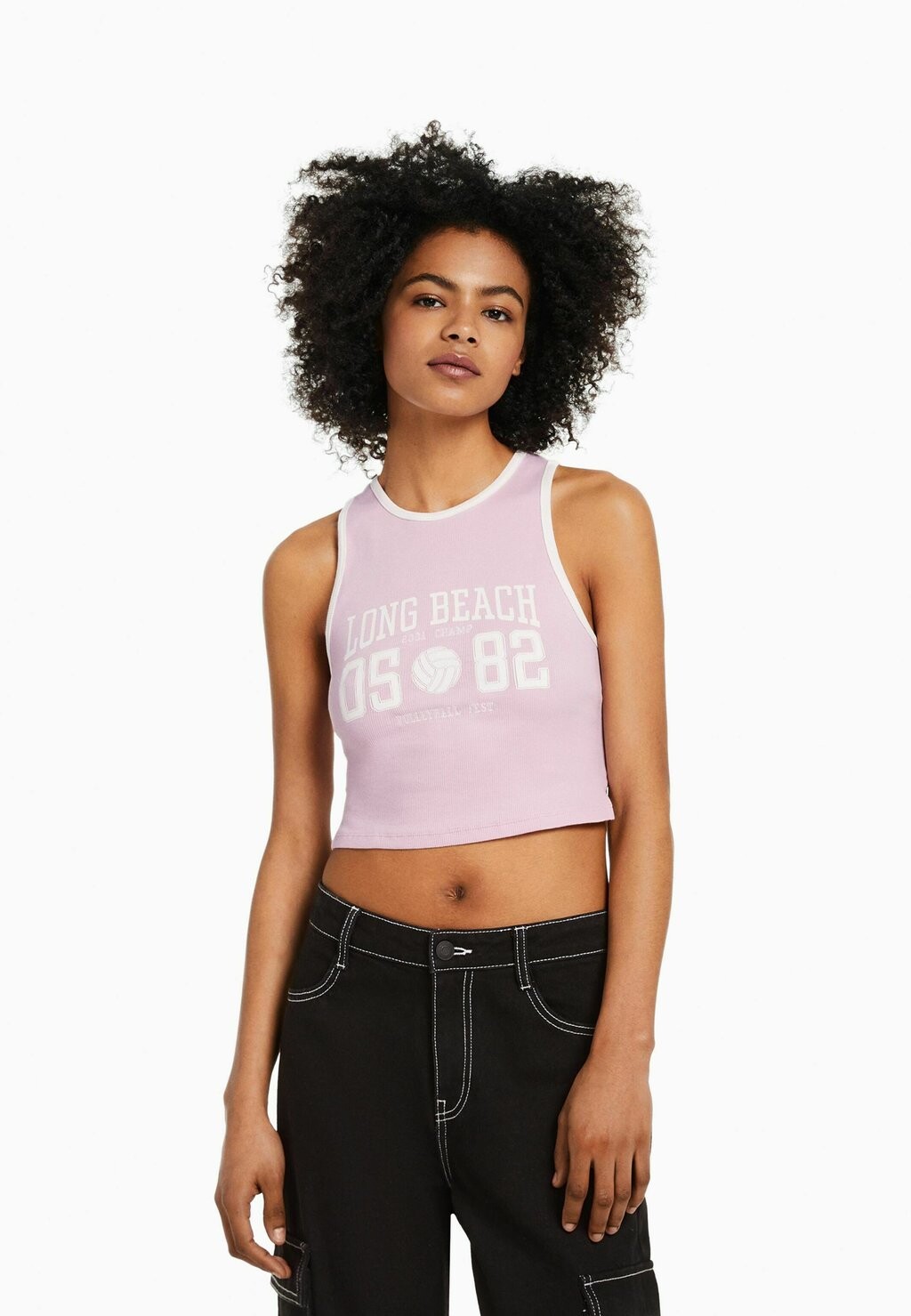 

Топ Bershka, светло-розовый