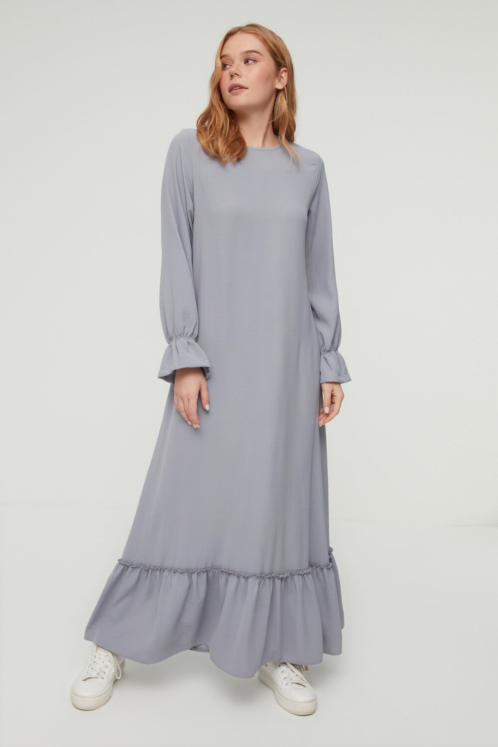 

Платье - Серое - Skater Trendyol Modest, серый