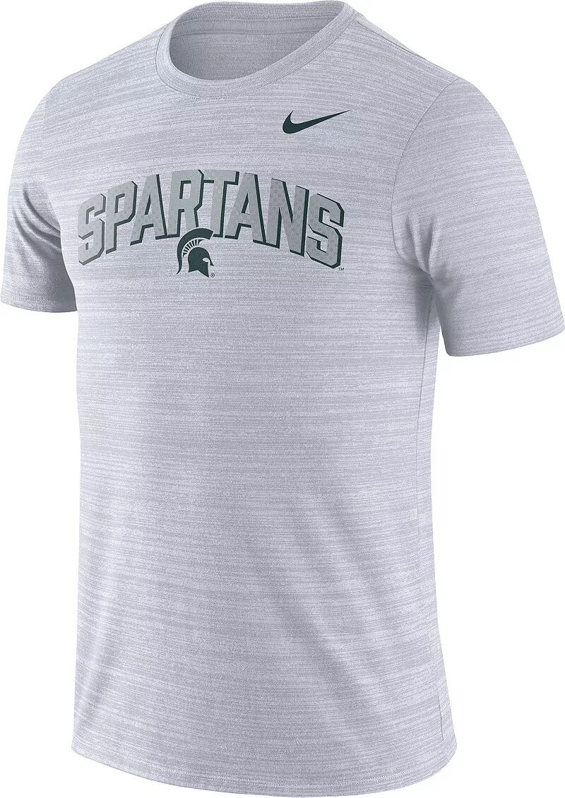 

Мужская белая футболка Nike Michigan State Spartans Dri-FIT Velocity Football