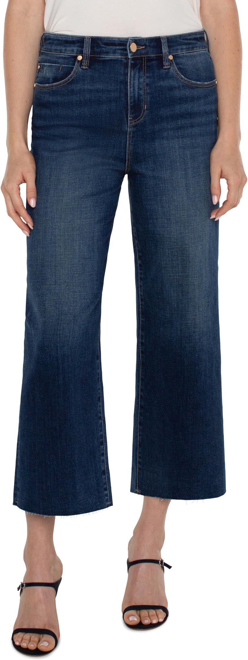 Джинсы Stride High-Rise with Wide Cut Hem Crosshatch Denim Jeans 26 in Bowers Liverpool Los Angeles, цвет Bowers саундбар bowers