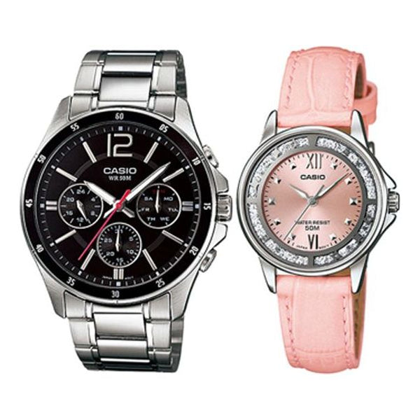 Часы CASIO Unisex G Shock&Baby G Series Waterproof Couple Quartz Black/Pink Analog, черный kenneth scott analog couple watch k22035 kbkw g k22035 kbkw l