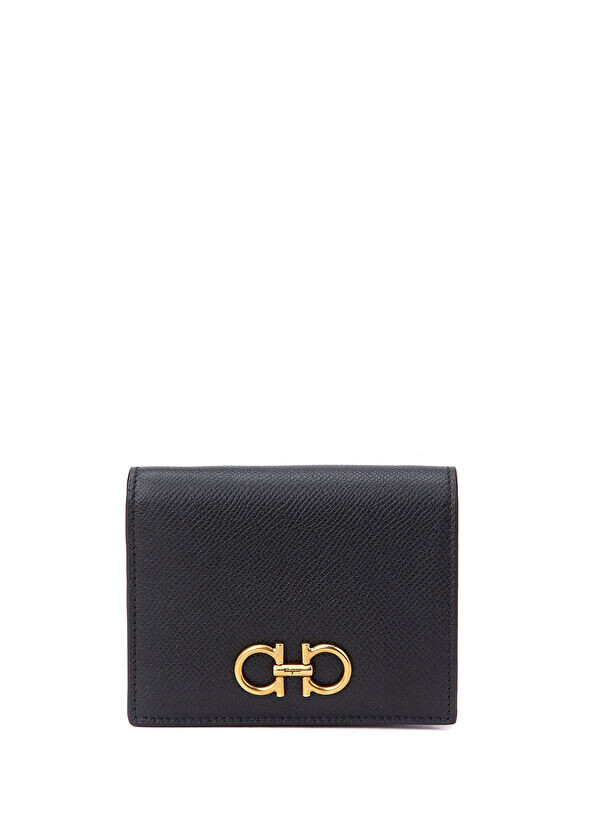 

Женский кожаный кошелек с логотипом Ferragamo, черный