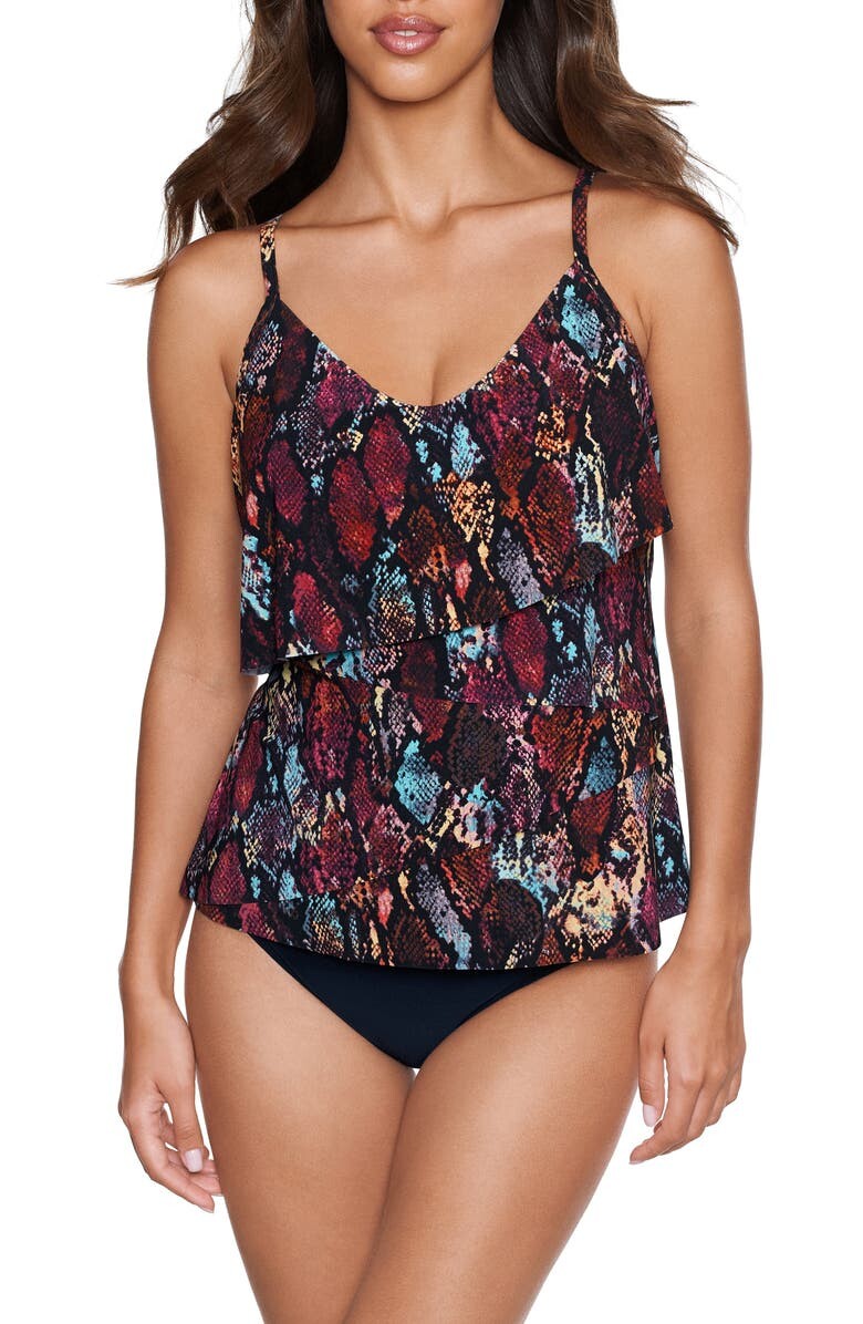 

Топ Queen Cobra Chloe Tankini MAGICSUIT, черно-коричневый
