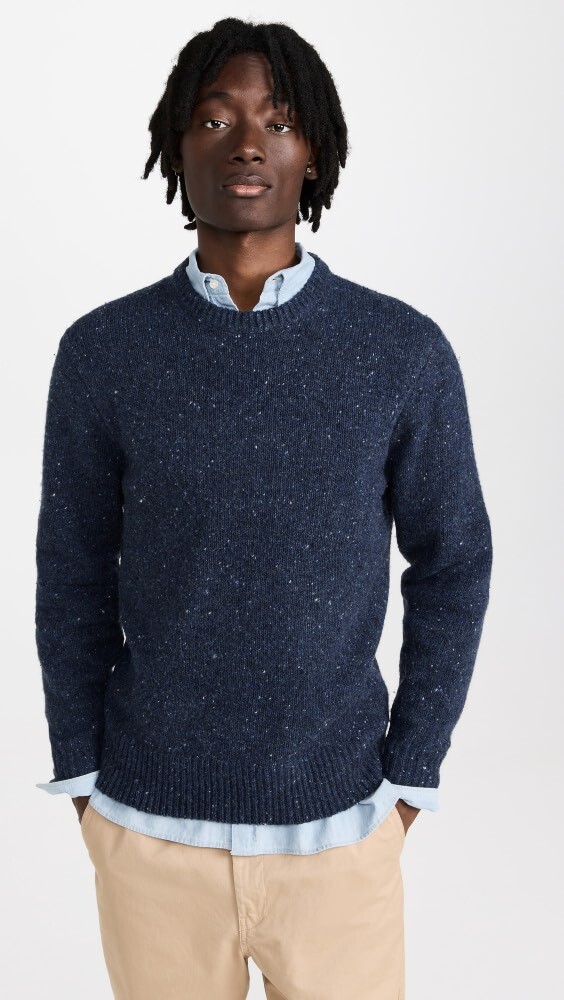 

Свитер Alex Mill Donegal Crew Neck, нави