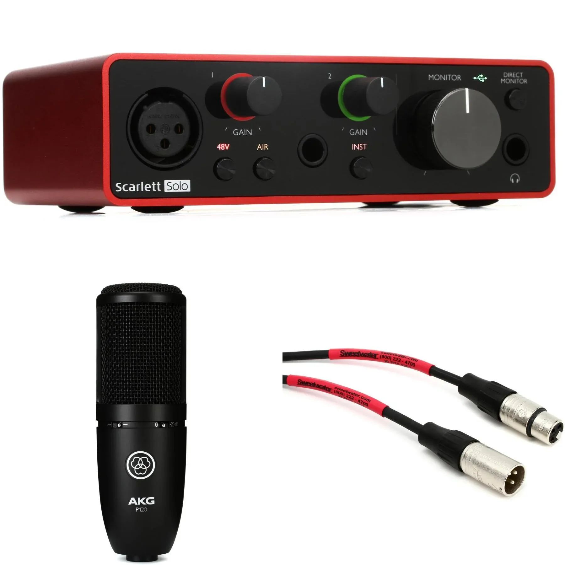 

Комплект звукозаписей Focusrite Scarlett Solo и AKG P-120