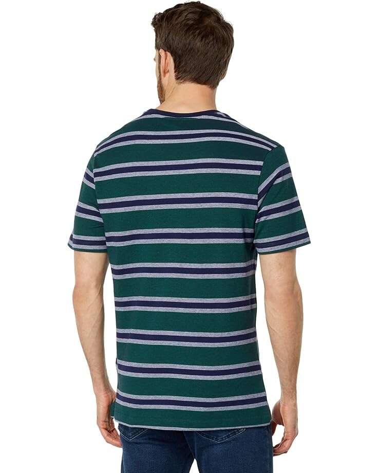 Футболка U.S. POLO ASSN. Yarn-Dye Birdseye Stripe Short Sleeve Tee, цвет Ivy League Green футболка u s polo assn short sleeve yarn dye medium stripe tee цвет outdoor khaki