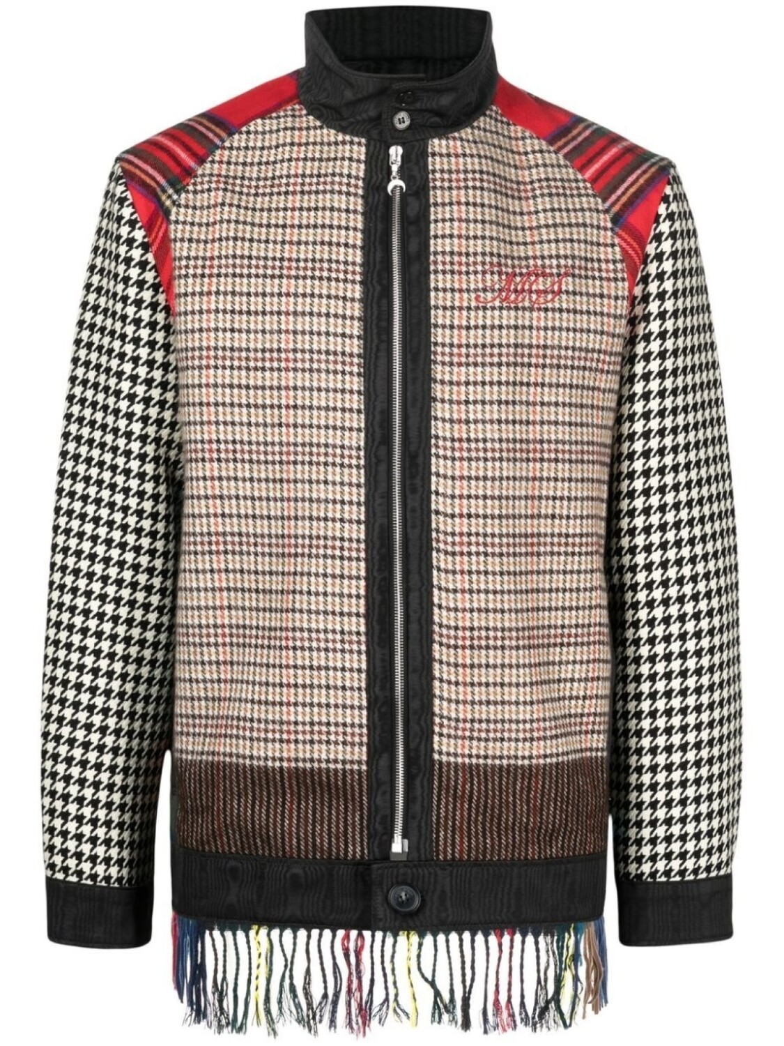

Marine Serre panelled bomber jacket, разноцветный