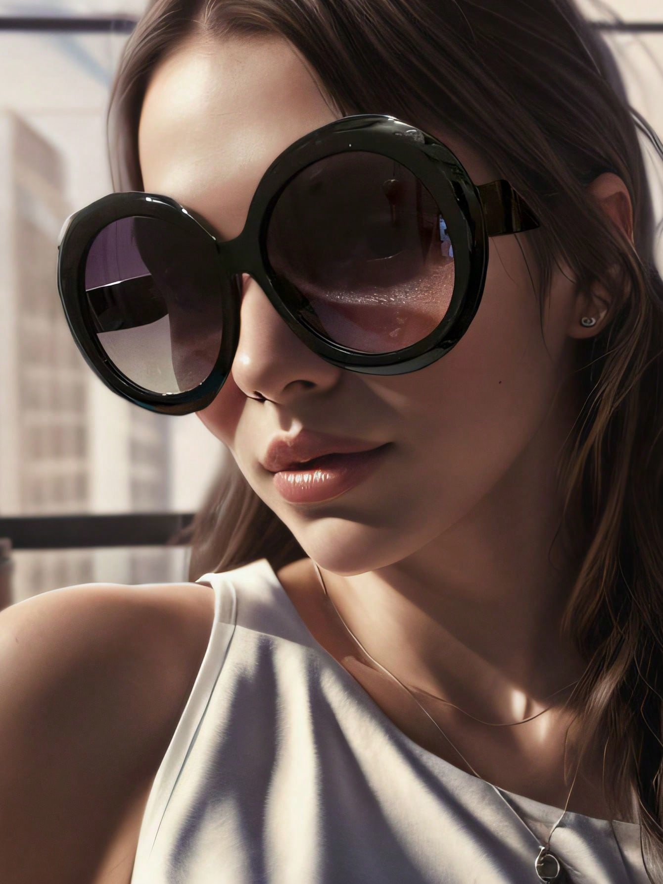 очки солнцезащитные женские byblos 789 16 1 шт. винтажные большие круглые солнцезащитные очки